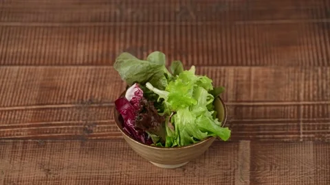 Green vegetables in bowl Stock Footage 183564449