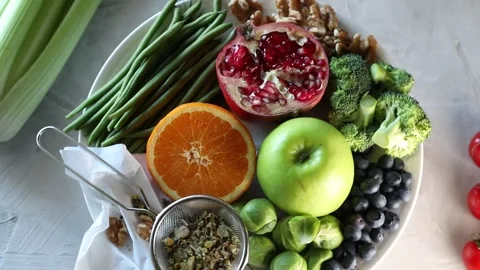 Green vegetables  Видео 325965305