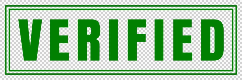 Green Verified Stamp Rectangular Badge, Transparent PNG Stock Illustration