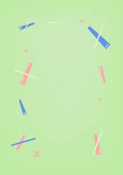 Green vertical background with decorative elements. Geometric temlate for pos Stock Illustration