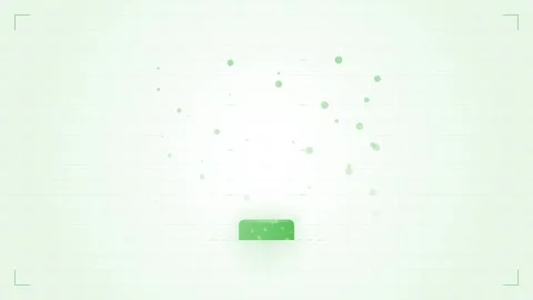 Green Vertical Bar on White Grid Background, Abstract Minimalist Motion Graph Stock Footage 346659660