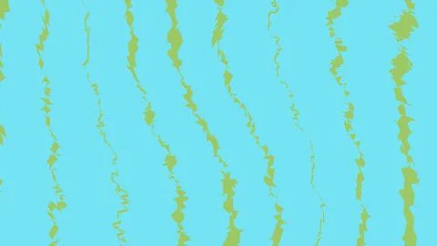 Green vertical wavy lines on a bright blue background Stock Illustration