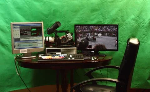 Green on video Stock Photos
