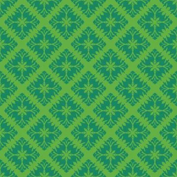 Green vintage seamless pattern Stock Illustration