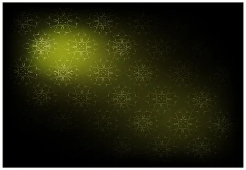 Green Vintage Wallpaper with Flower Pattern Background Stock Illustration