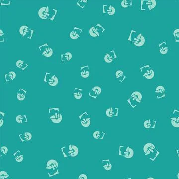 Green Vinyl disk icon isolated seamless pattern on green background. Vector 库存插图