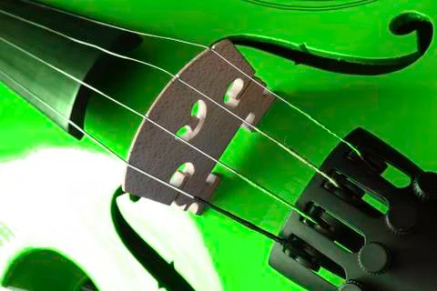 Green Violin Foto stock