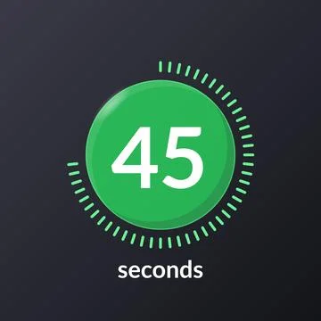 Green virtual countdown timer on dark background Stock Illustration