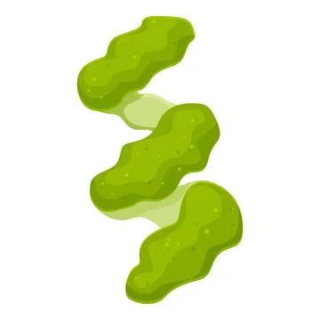 Green virus bacteria floating spreading contagion Stock Illustration