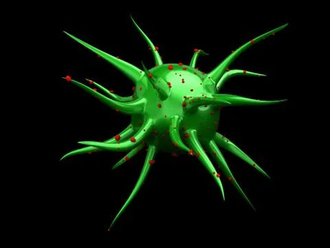 Green virus bacteria Stockillustratie