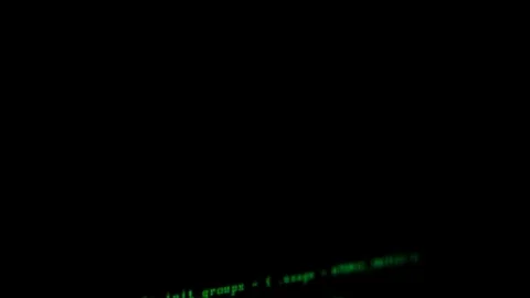 Green virus hacking code generating on a black screen Stock Footage 92525145