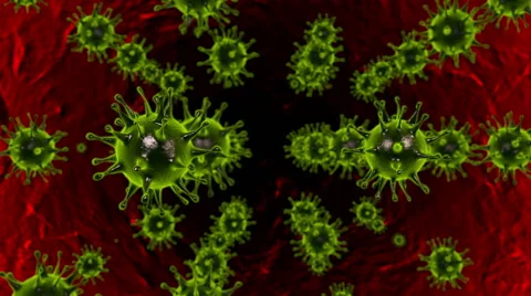 Green viruses Stock Footage 49290773