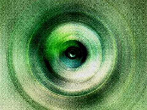 Green Vortex Abstract Concentric Circles Texture  Hypnotic Depth, Motion an.. Stock Illustration