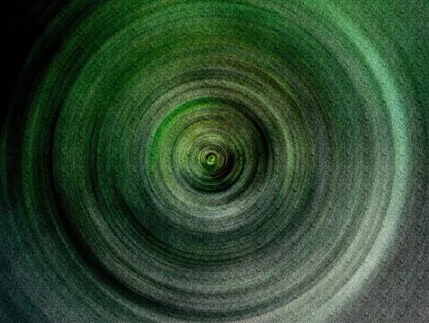 Green Vortex Abstract Concentric Circles Texture  Hypnotic Depth, Motion an.. 库存插图