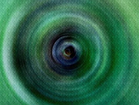 Green Vortex Abstract Concentric Circles Texture  Hypnotic Depth, Motion an.. Stock Illustration