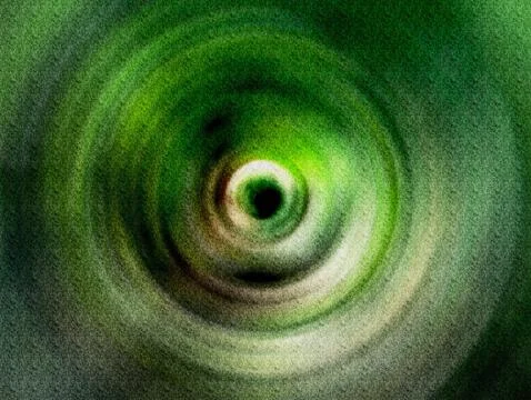 Green Vortex Abstract Concentric Circles Texture  Hypnotic Depth, Motion an.. Stock Illustration