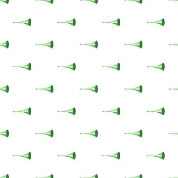 Green vuvuzela pattern symbolizing celebration and happiness Stock Illustration