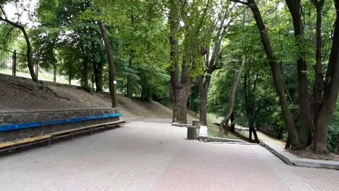 Green walkway Stockbeeldmateriaal 90540166