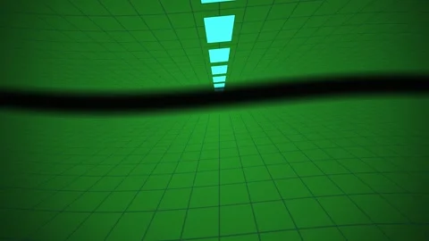 Green wall with blue light reflection on tiled floor. Stock Footage 335531279
