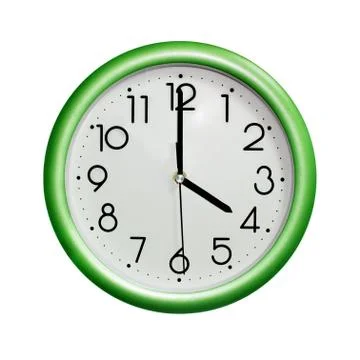 Green wall clock Stock Photos