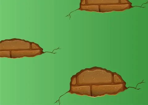 A green wall with cracks 스톡 일러스트