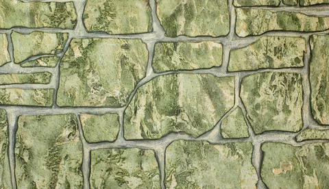 Green wall in the form of bricks Stock Photos
