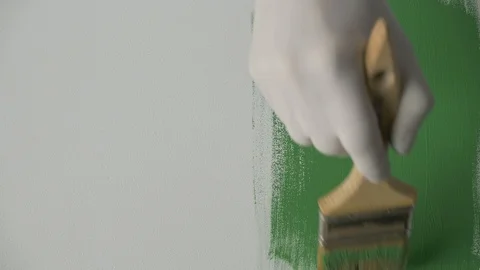 Green Wall Paint. Video stock 120617698