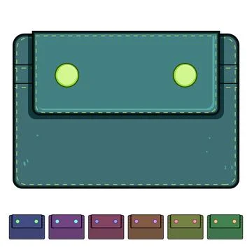 Green wallet representing financial security and travel Stock Illustration