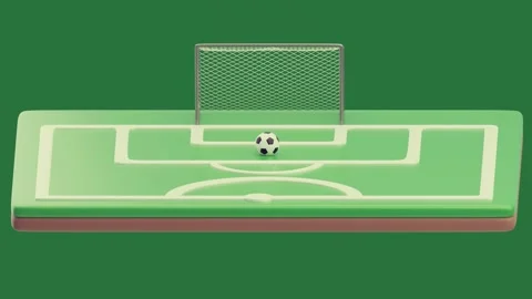 A green wallpaper with computer and screen background soccer field goal ball Stock Footage 335981381