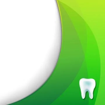 Green wallpaper with tooth Stock Illustration
