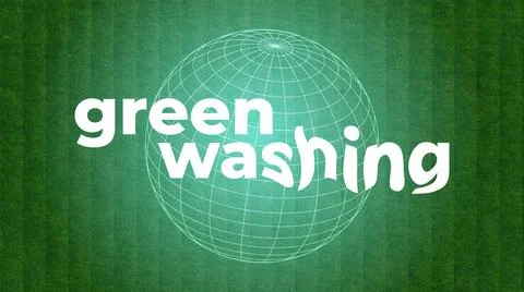 Green washing concept with earth globe symbol on eco friendly background Stock Illustration