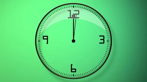 Green Watch Countdown Stock Footage 74011721