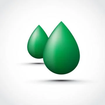 Green water droplets Stock-Illustration