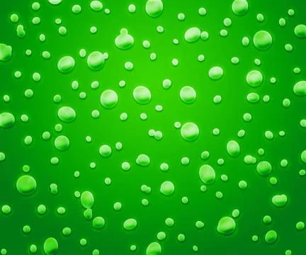 Green water drops background Illustrazione stock
