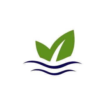 Green water logo design vector symbol illustrations Stock Illustration