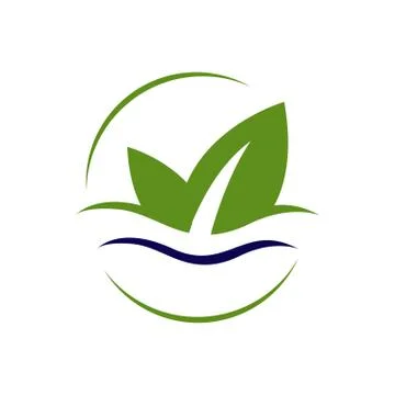 Green water logo design vector symbol illustrations Stock Illustration