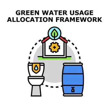 Green water usage allocation framework planning conservation 스톡 일러스트