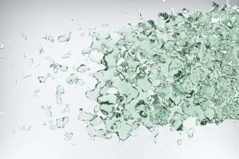 Green water on white background Stock Illustration