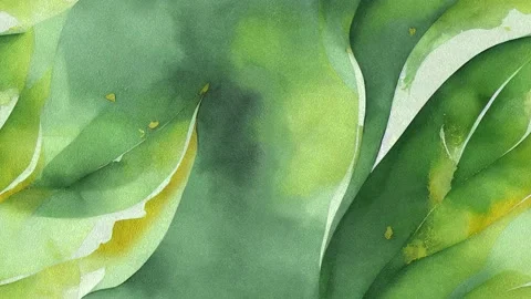 Green Watercolor Background Stock Footage 215440207
