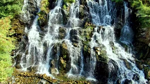 Green waterfall Stock Footage 140743456