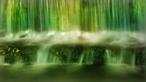 Green waterfall FullHD Stock Footage 11519066