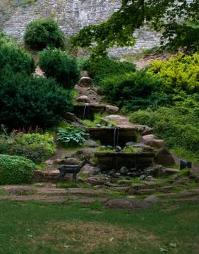Green waterfall Foto stock