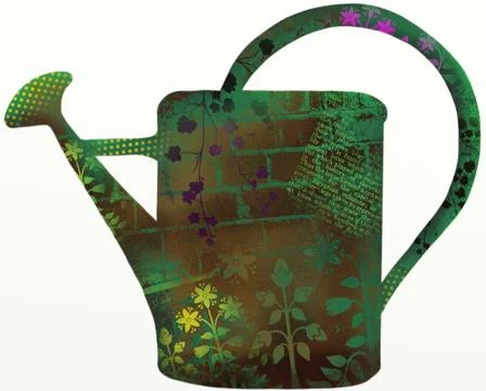 Green Watering Can Stock-Illustration