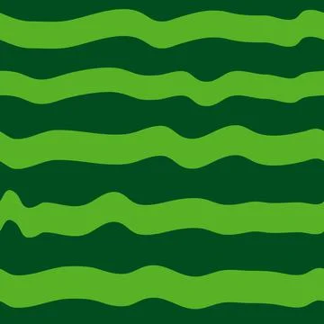 Green watermelon pattern. Flat style design - vector. Stock Illustration