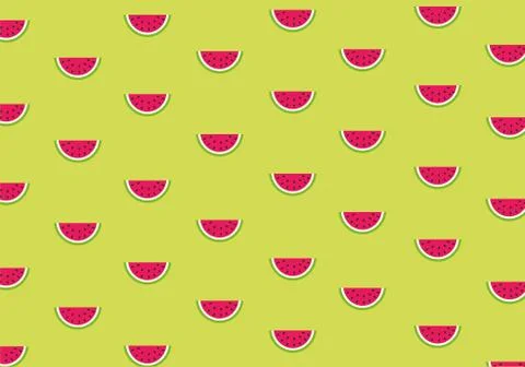 GREEN WATERMELON PATTERN Illustrazione stock