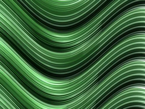 Green wave abstract background. Abstract dark green curve for wallpaper. Illustrazione stock
