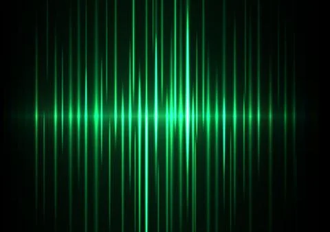 Green wave abstract background Stock Illustration