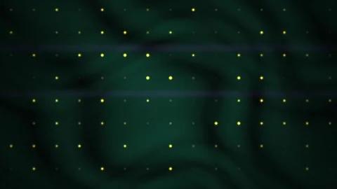 Green Wave Abstract Flowing Patterns with Glowing Light Grid Background Stock Footage 343723236
