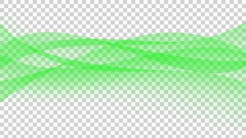 Green wave abstract transparent Stock Illustration