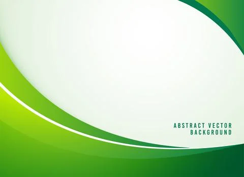 Green wave Abstract vector background . Green gradient wavy background Stock Illustration